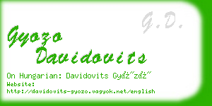 gyozo davidovits business card